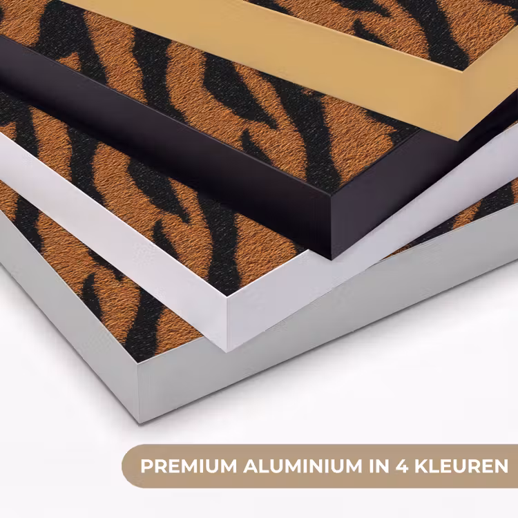 Tijger - Zwart - Vacht Textielframe zwart klein 947 -USP_kleurenNL