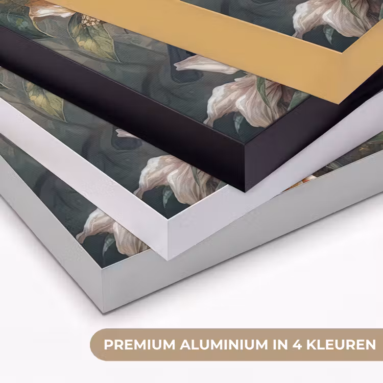 Toekan - Vogels - Bloemen - Jungle Textielframe zwart klein -USP_kleurenNL