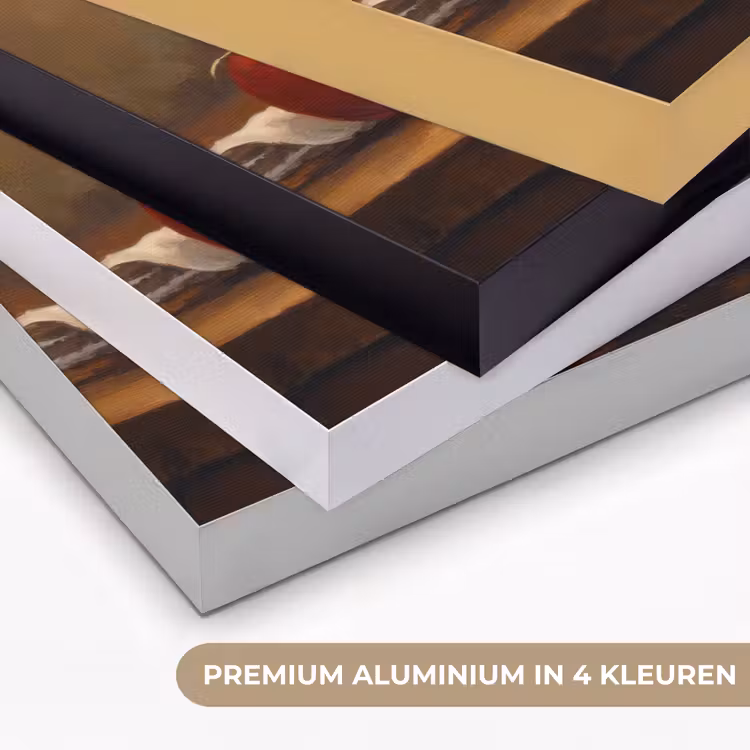 Tomaten - Olijfolie - Stilleven Textielframe zwart klein -USP_kleurenNL