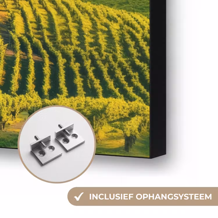 Toscane - Landschap - Wijngaarden Textielframe zwart klein -USP_ophangsysteemNL