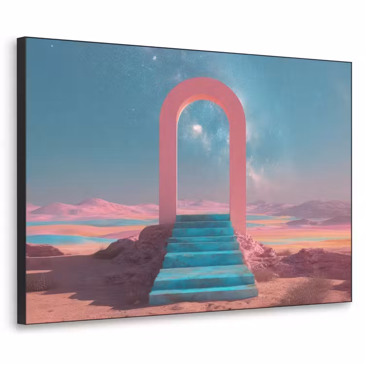 Trap - Boog - Sterrenhemel Textielframe zwart klein -3d