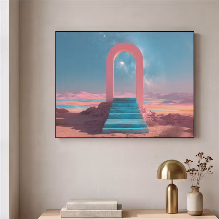 Trap - Boog - Sterrenhemel Textielframe - compleet frame klein -sfeer2