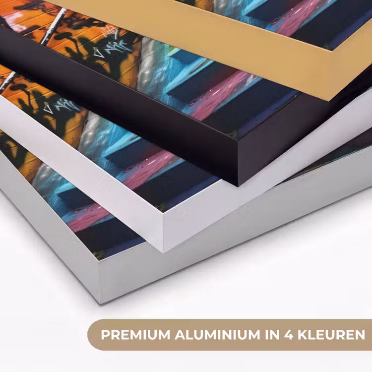 Trap - Graffiti - Kleuren - Kunst Textielframe zwart klein -USP_kleurenNL
