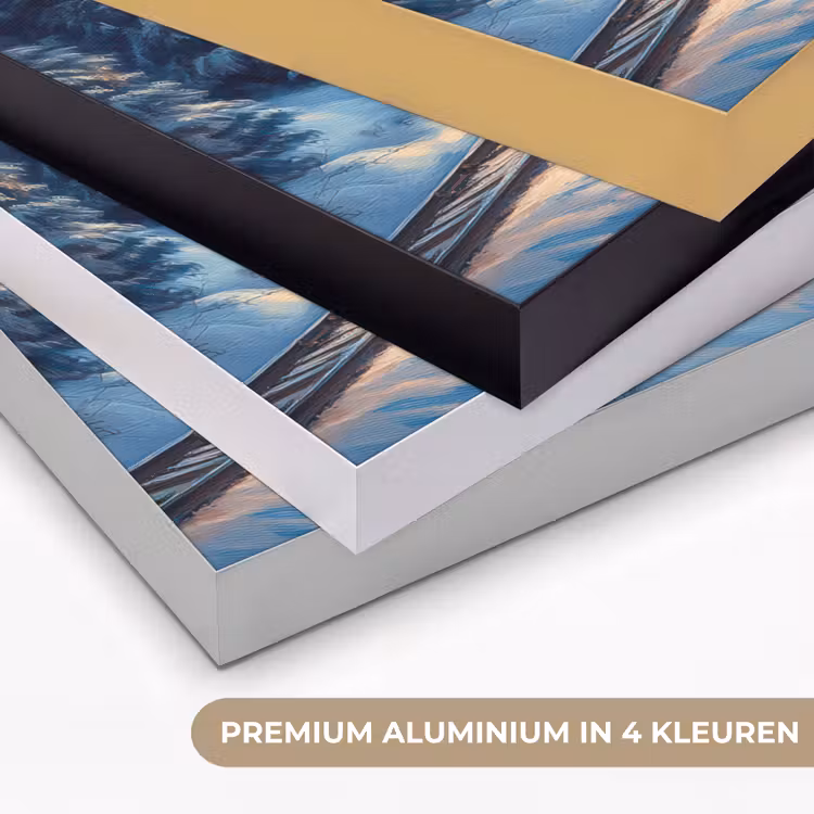 Trein - Kerst - Sneeuw - Kersttrein Textielframe zwart klein -USP_kleurenNL