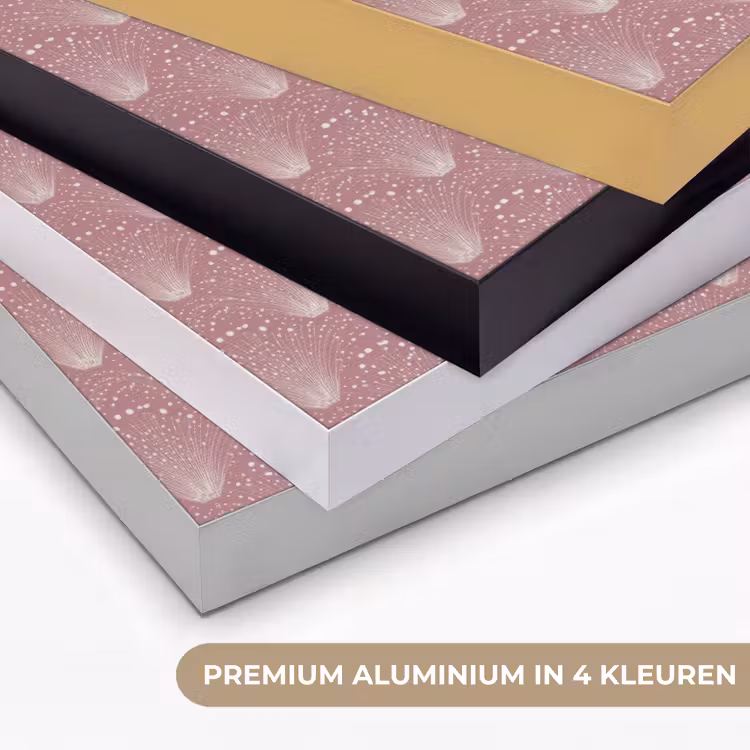 Trendy - Patroon - Roze Textielframe zwart klein 947 -USP_kleurenNL
