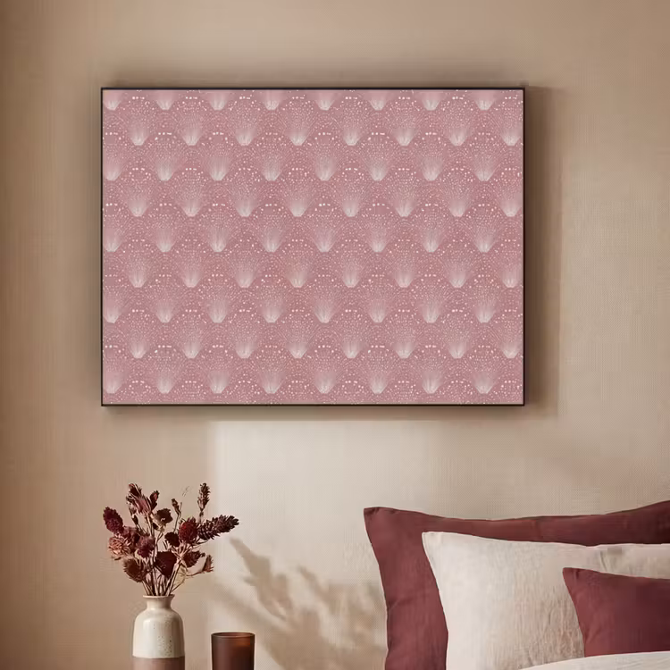 Trendy - Patroon - Roze Textielframe zwart klein 947 -sfeer1