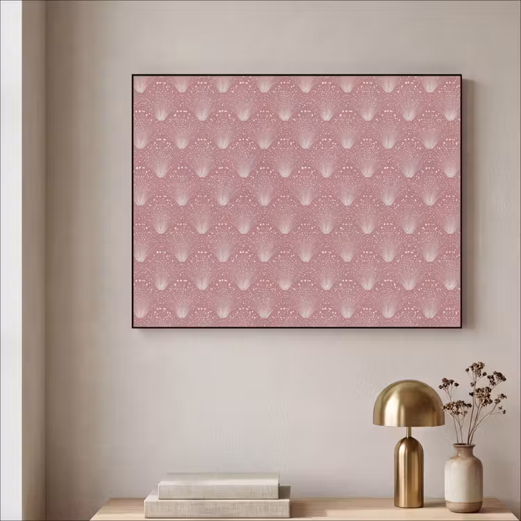 Trendy - Patroon - Roze Textielframe zwart klein 947 -sfeer2
