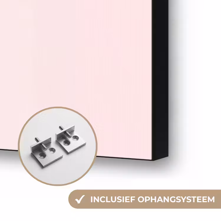 Trofee - Best Mom - Bloemen - Kleurrijk Textielframe zwart klein -USP_ophangsysteemNL