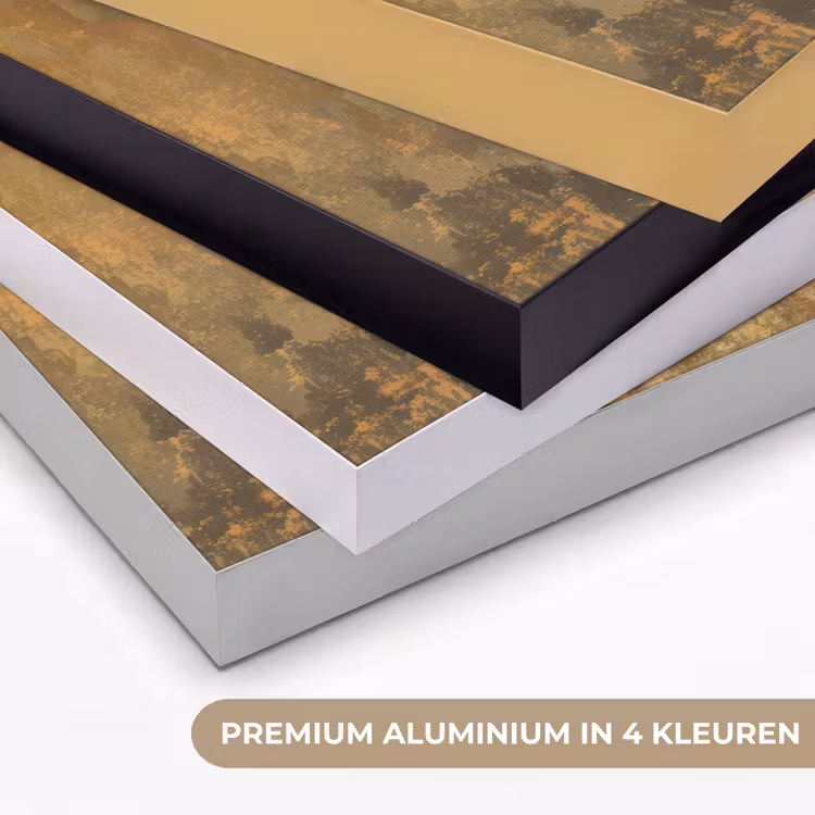 Trompet - Geel - Muzikaal Textielframe zwart klein -USP_kleurenNL
