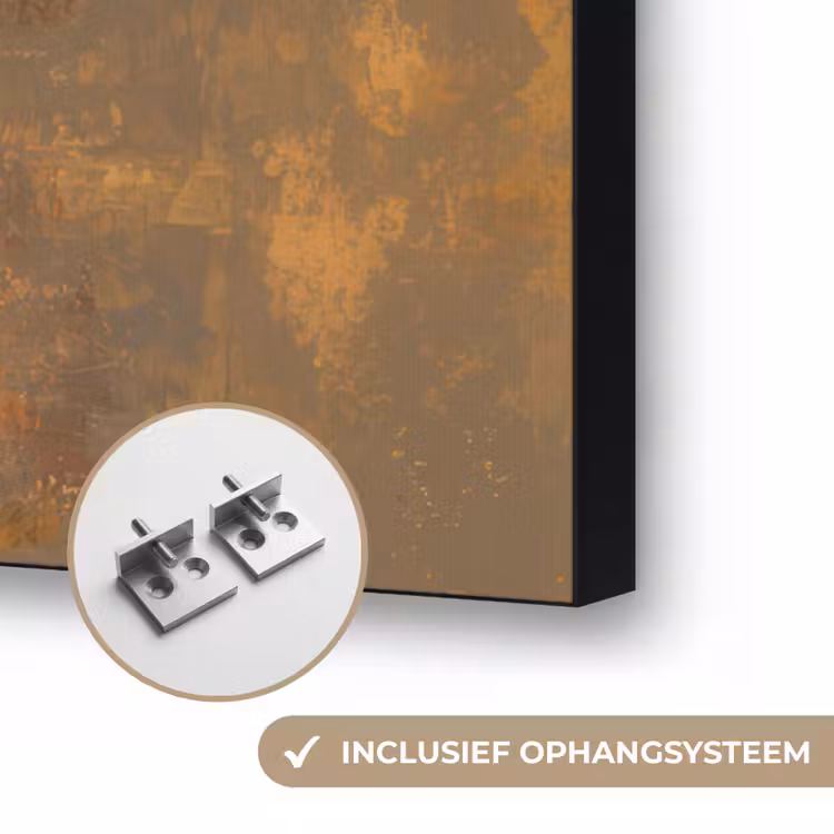 Trompet - Geel - Muzikaal Textielframe zwart klein -USP_ophangsysteemNL