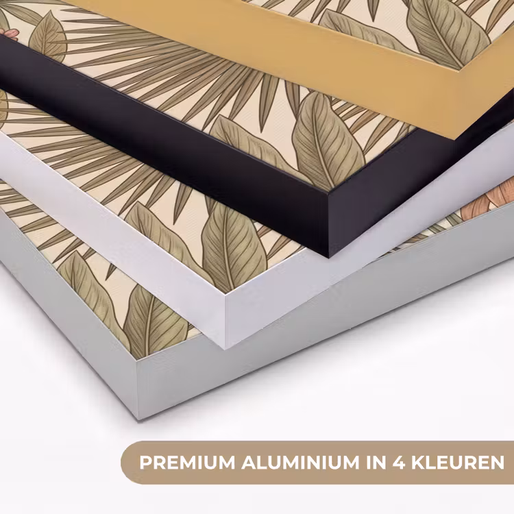 Tropisch - Vogels - Beige Textielframe zwart klein -USP_kleurenNL
