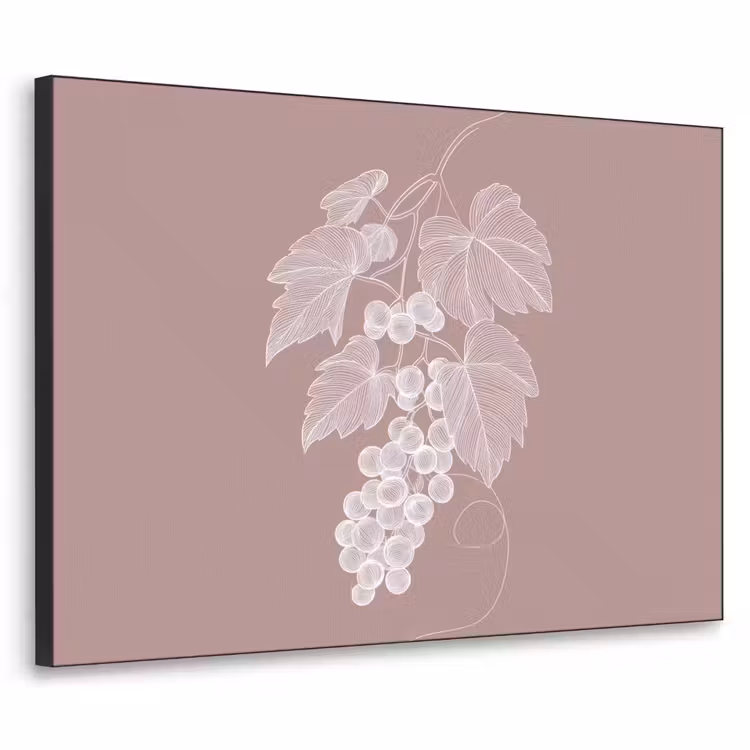 Tros - Druiven - Illustratie - Bladeren Textielframe - compleet frame klein -3d