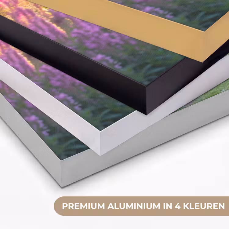 Tuinhuisje - Blauw - Bloemen Textielframe zwart klein -USP_kleurenNL
