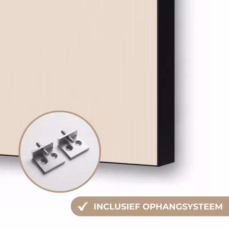 Tulp - Minimalistisch - Beige Textielframe zwart klein -USP_ophangsysteemNL