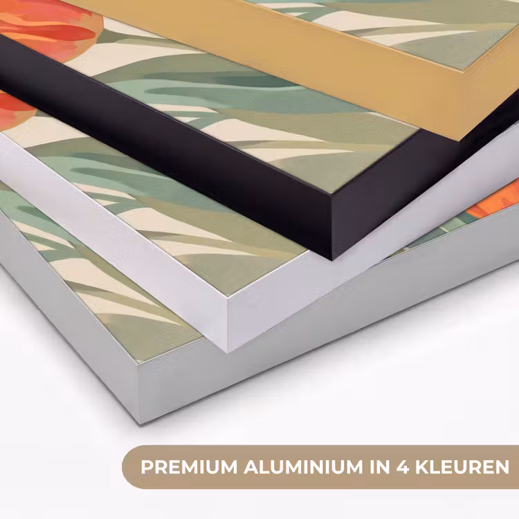 Tulpen - Abstract - Kleurrijk Textielframe zwart klein -USP_kleurenNL