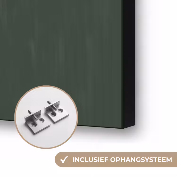 Tulpen - Liefde - Donkergroen Textielframe zwart klein -USP_ophangsysteemNL