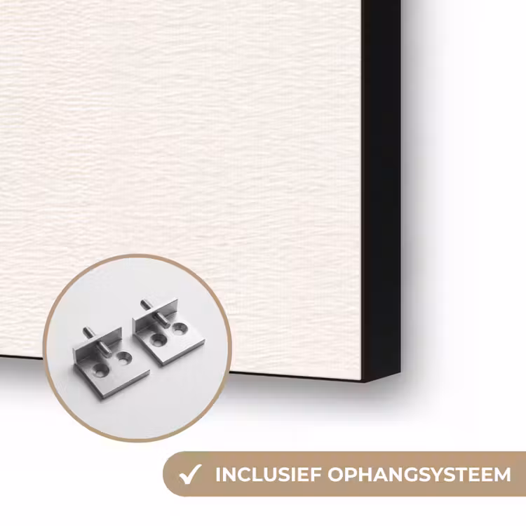 Tulpen - Paars - Lijst - Bladeren Textielframe zwart klein -USP_ophangsysteemNL