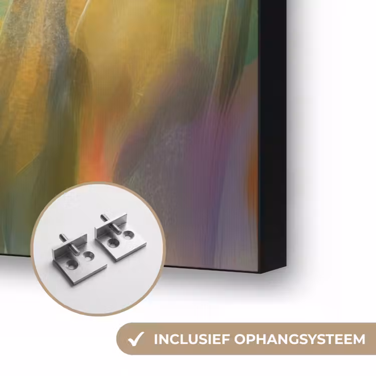 Tulpen - Sprookjesachtig - Kleurrijk Textielframe zwart klein -USP_ophangsysteemNL