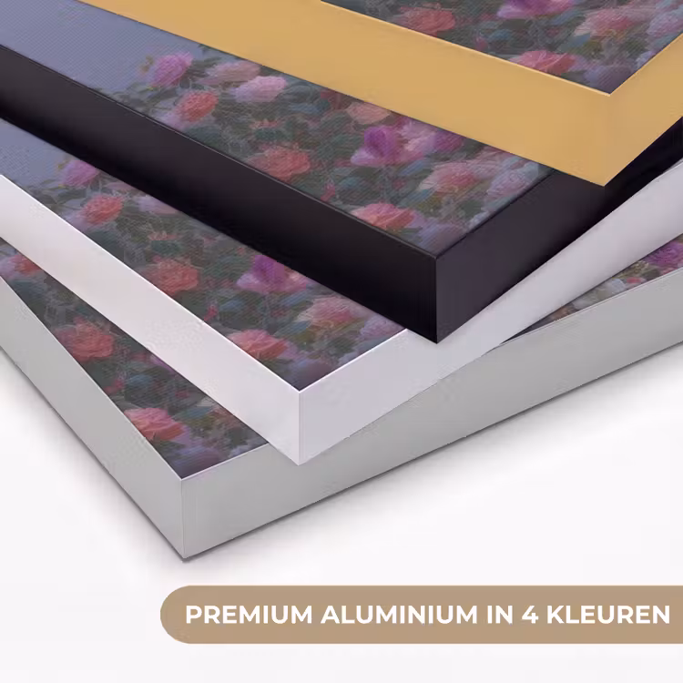 Ufo - Rozen - Pastelkleuren Textielframe zwart klein -USP_kleurenNL