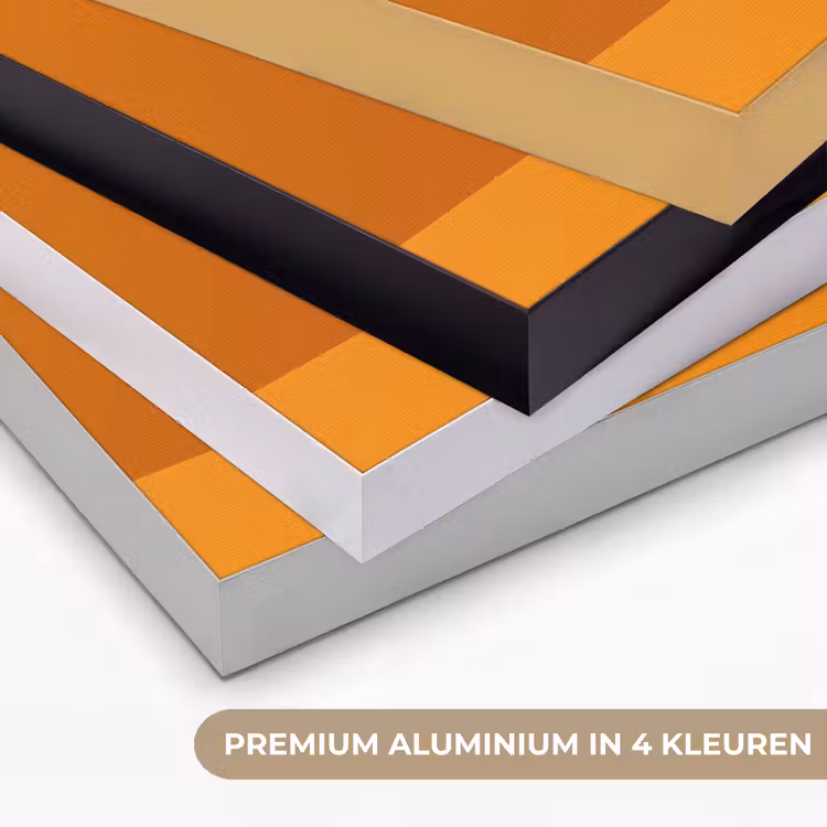 Vaas - Bloemen - Oranje Textielframe zwart klein -USP_kleurenNL