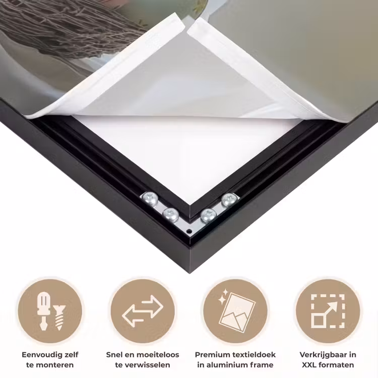 Vaas - Eieren - Bloemen Textielframe zwart klein -USP_closeupNL