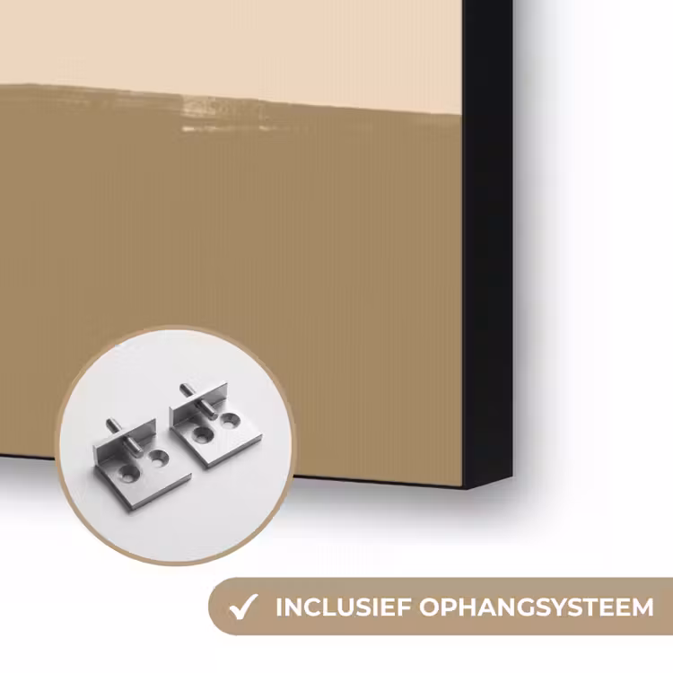 Vaas - Geruit - Planten - Modern - Paars Textielframe zwart klein -USP_ophangsysteemNL