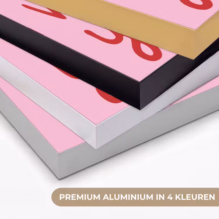Valentijn - Hart - Liefde - Roze Textielframe zwart klein -USP_kleurenNL