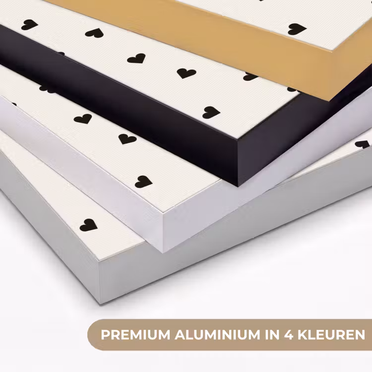 Valentijn - Hart - Wit - Zwart Textielframe zwart klein 947 -USP_kleurenNL