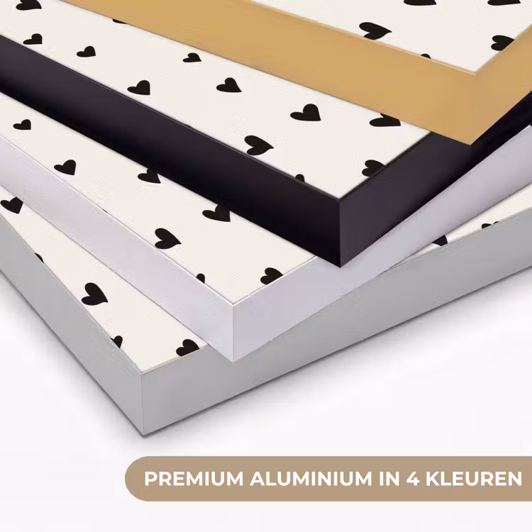 Valentijn - Harten - Zwart - Wit Textielframe zwart klein 947 -USP_kleurenNL