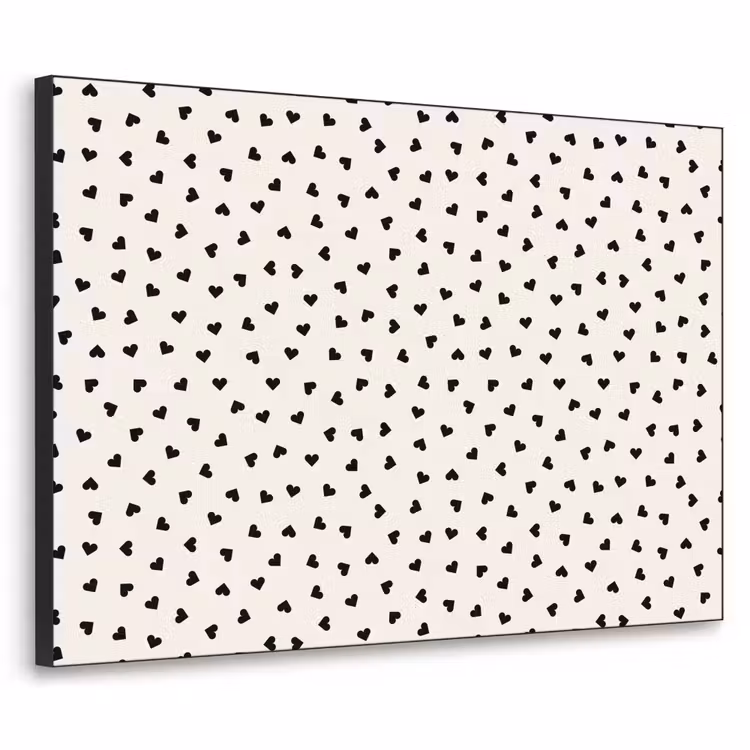 Valentijn - Liefde - Zwart - Wit Textielframe - compleet frame klein 947 -3d