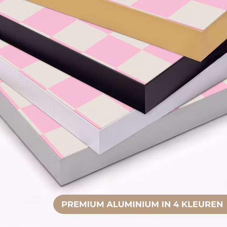 Valentijn - Love - Roze - Oranje Textielframe zwart klein -USP_kleurenNL