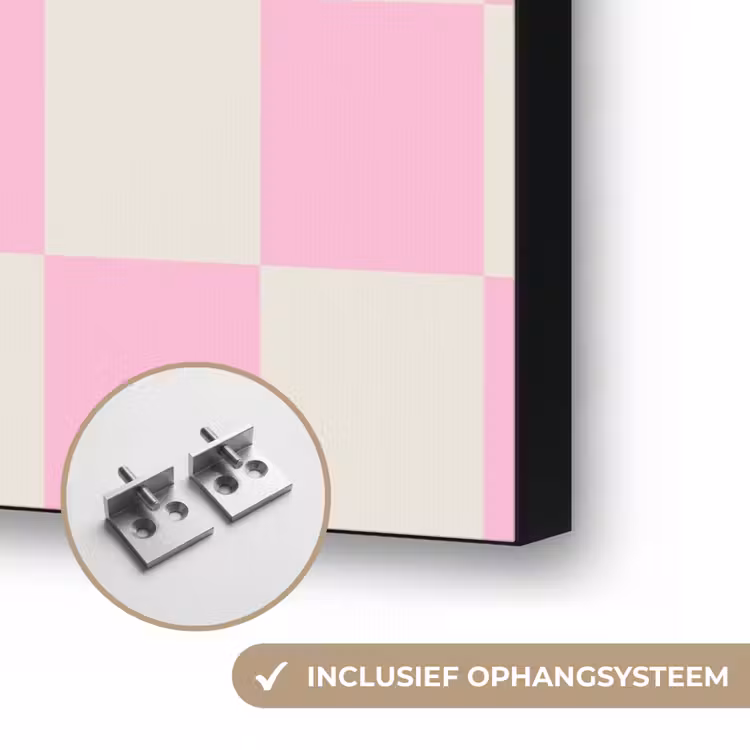 Valentijn - Love - Roze - Oranje Textielframe zwart klein -USP_ophangsysteemNL