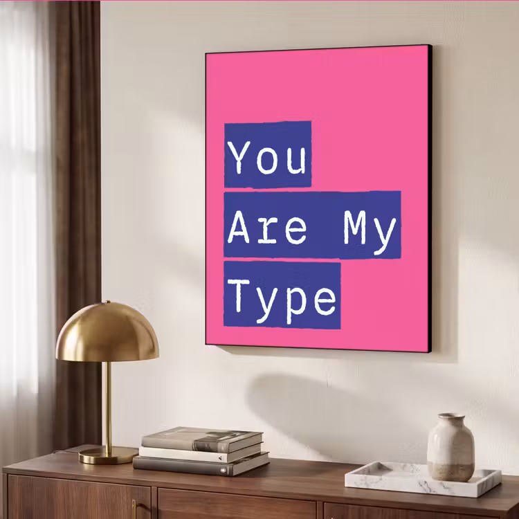 Valentijn - Tekst - Love Textielframe - compleet frame klein -sfeer3