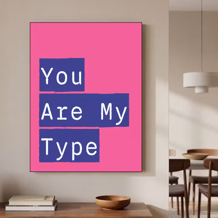 Valentijn - Tekst - Love Textielframe - compleet frame klein -sfeer2