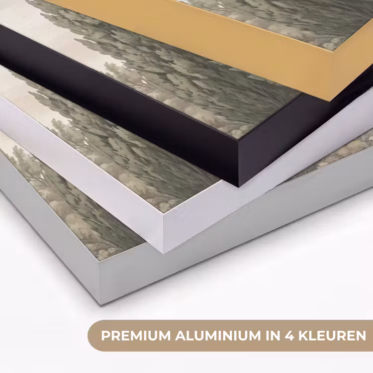 Vallei - Bos - Natuur - Groen Textielframe zwart klein -USP_kleurenNL