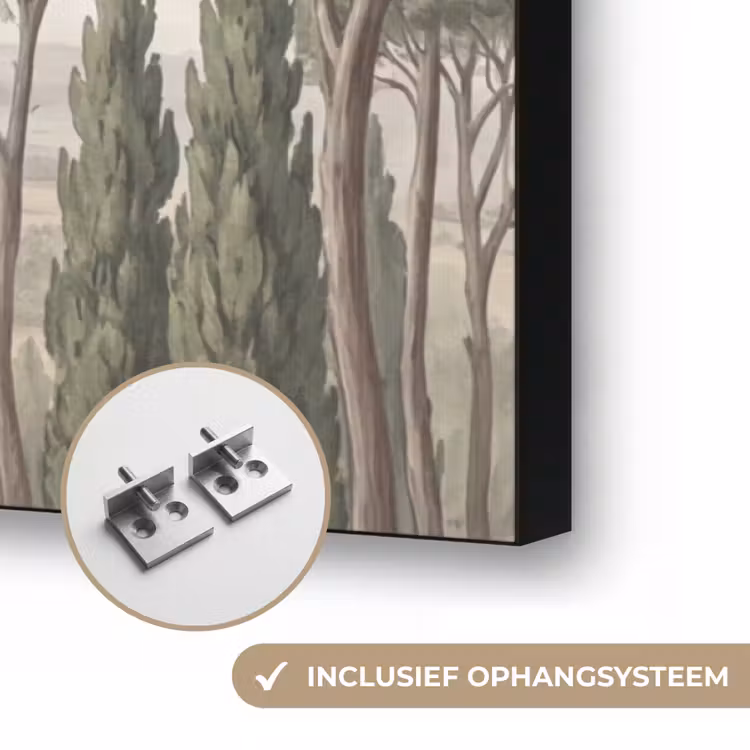 Vallei - Bos - Natuur - Groen Textielframe zwart klein -USP_ophangsysteemNL