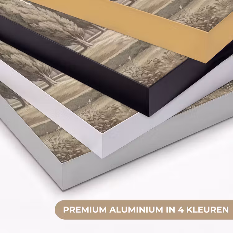 Vallei - Tuin - Natuur - Groen Textielframe zwart klein -USP_kleurenNL