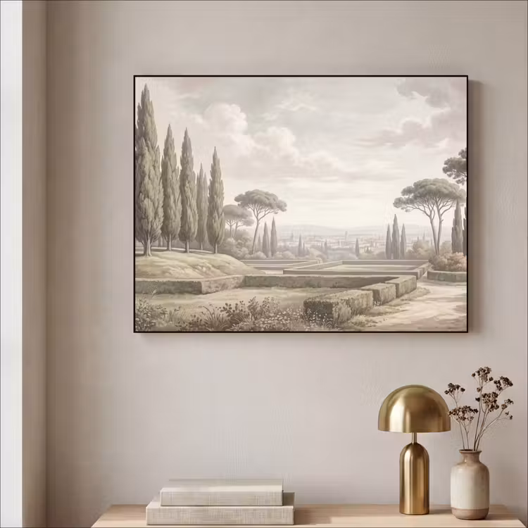 Vallei - Tuin - Natuur - Groen Textielframe zwart klein -sfeer2
