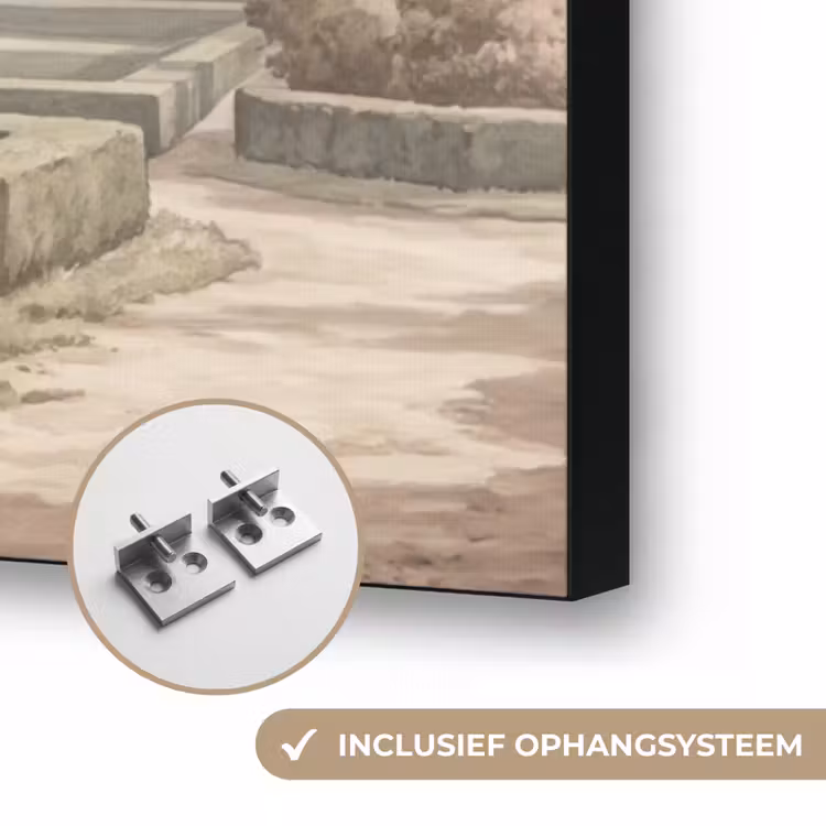 Vallei - Tuin - Natuur - Groen Textielframe zwart klein -USP_ophangsysteemNL