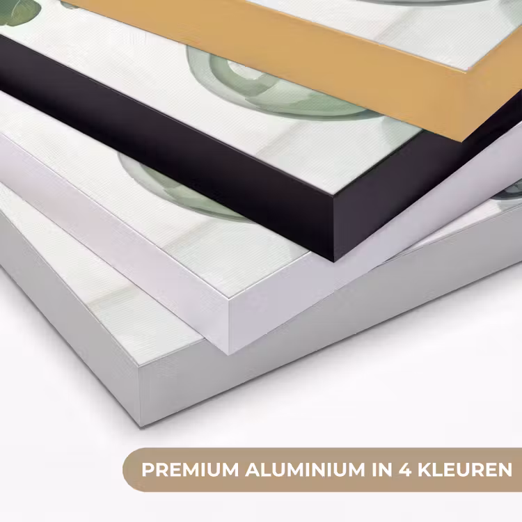 Vazen - Bladeren - Groen Textielframe zwart klein -USP_kleurenNL