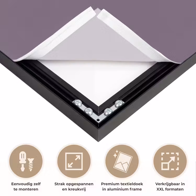 Velvet - Aubergine - Paars Textielframe zwart klein 947 -USP_feed_closeupNL