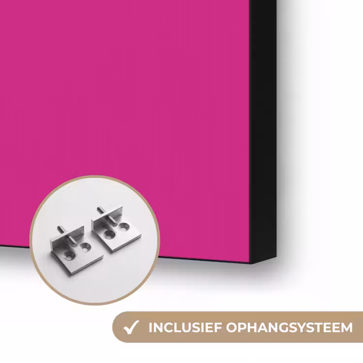 Velvet - Magenta - Roze Textielframe zwart klein 947 -USP_ophangsysteemNL
