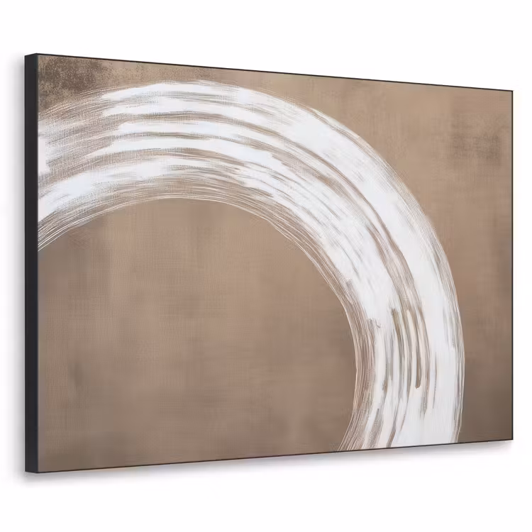 Verf - Bruin - Japandi Textielframe - compleet frame klein -3d