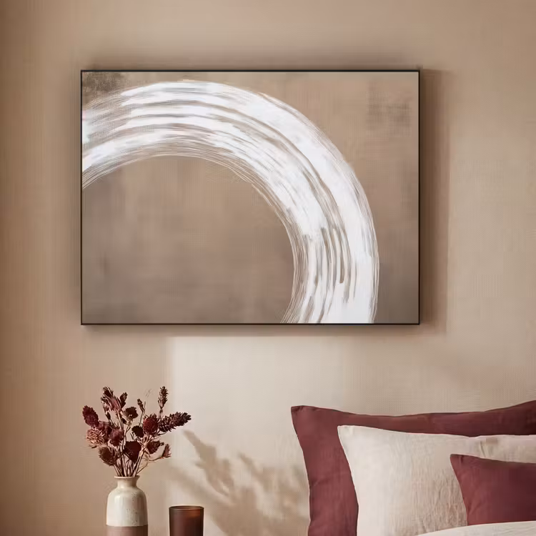 Verf - Bruin - Japandi Textielframe - compleet frame klein -sfeer1