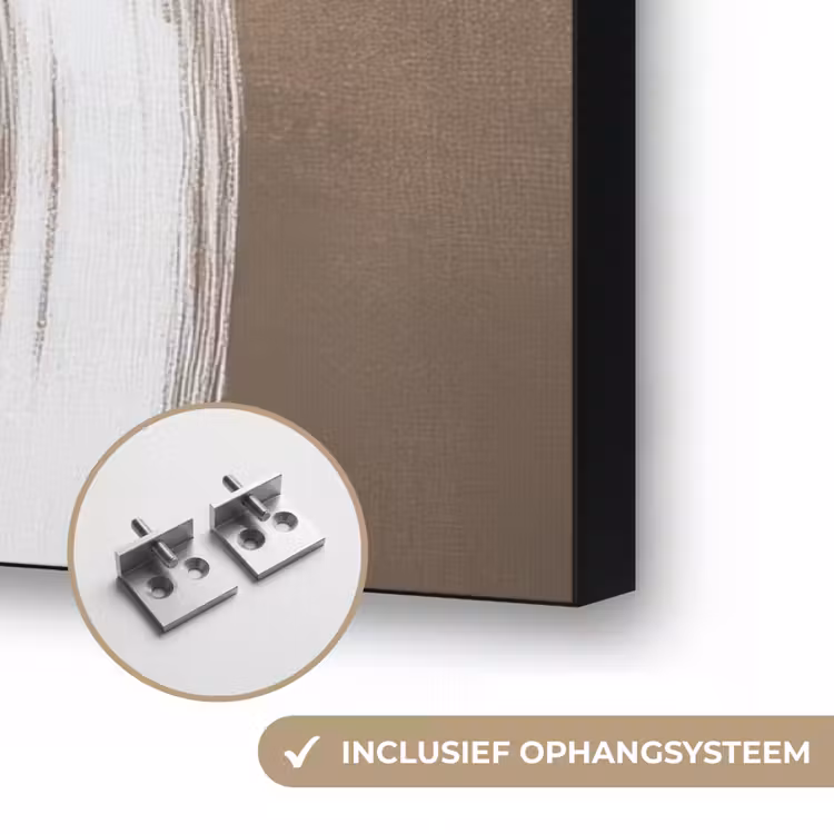 Verf - Bruin - Japandi Textielframe zwart klein -USP_ophangsysteemNL