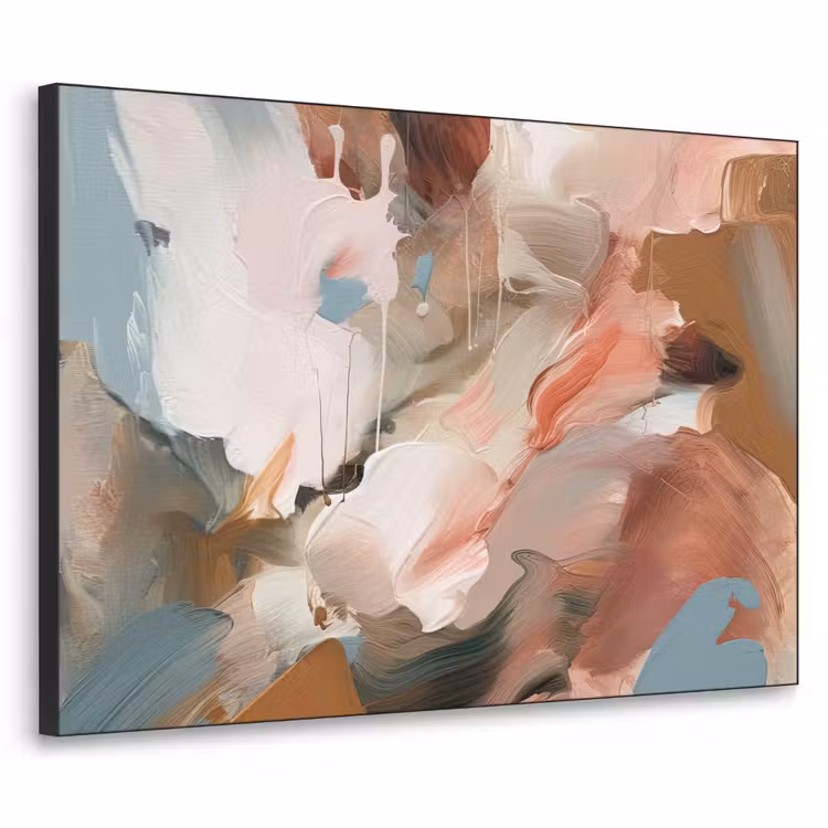 Verf - Kleuren - Abstract - Kunst Textielframe zwart klein -3d