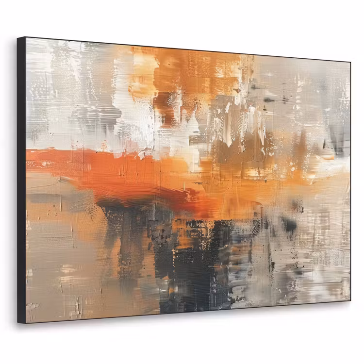 Verf - Patroon - Modern - Kunst Textielframe - compleet frame klein -3d