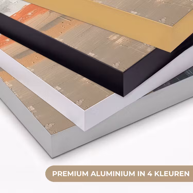Verf - Patroon - Modern - Kunst Textielframe zwart klein -USP_kleurenNL
