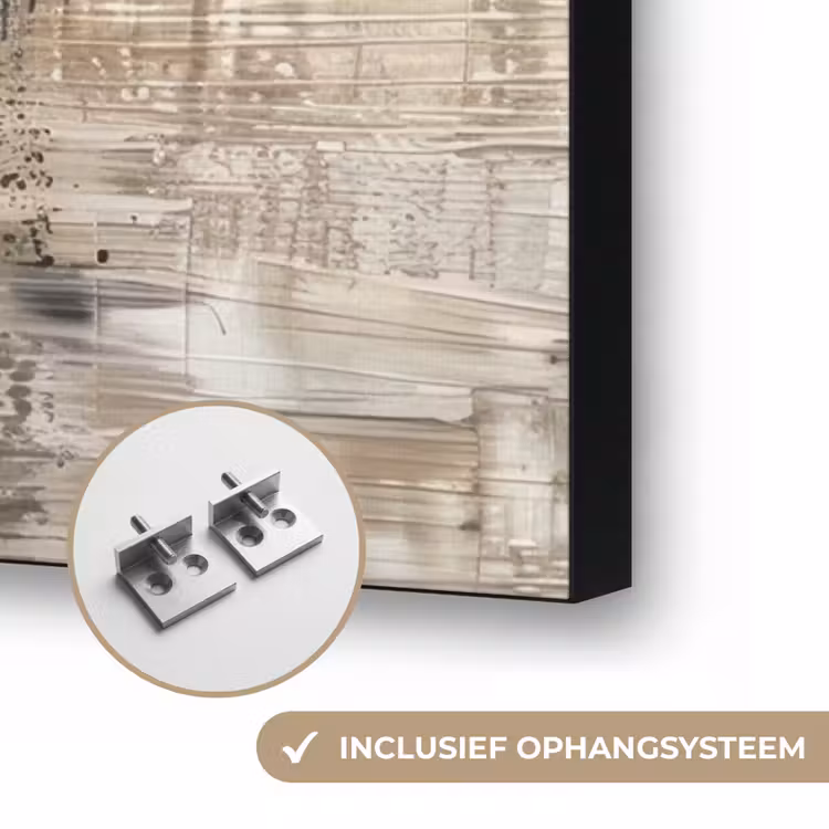 Verf - Patroon - Modern - Kunst Textielframe zwart klein -USP_ophangsysteemNL