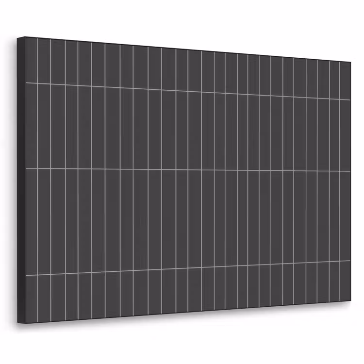 Verticaal - Wandtegel - Donkergrijs Textielframe zwart klein 947 -3d